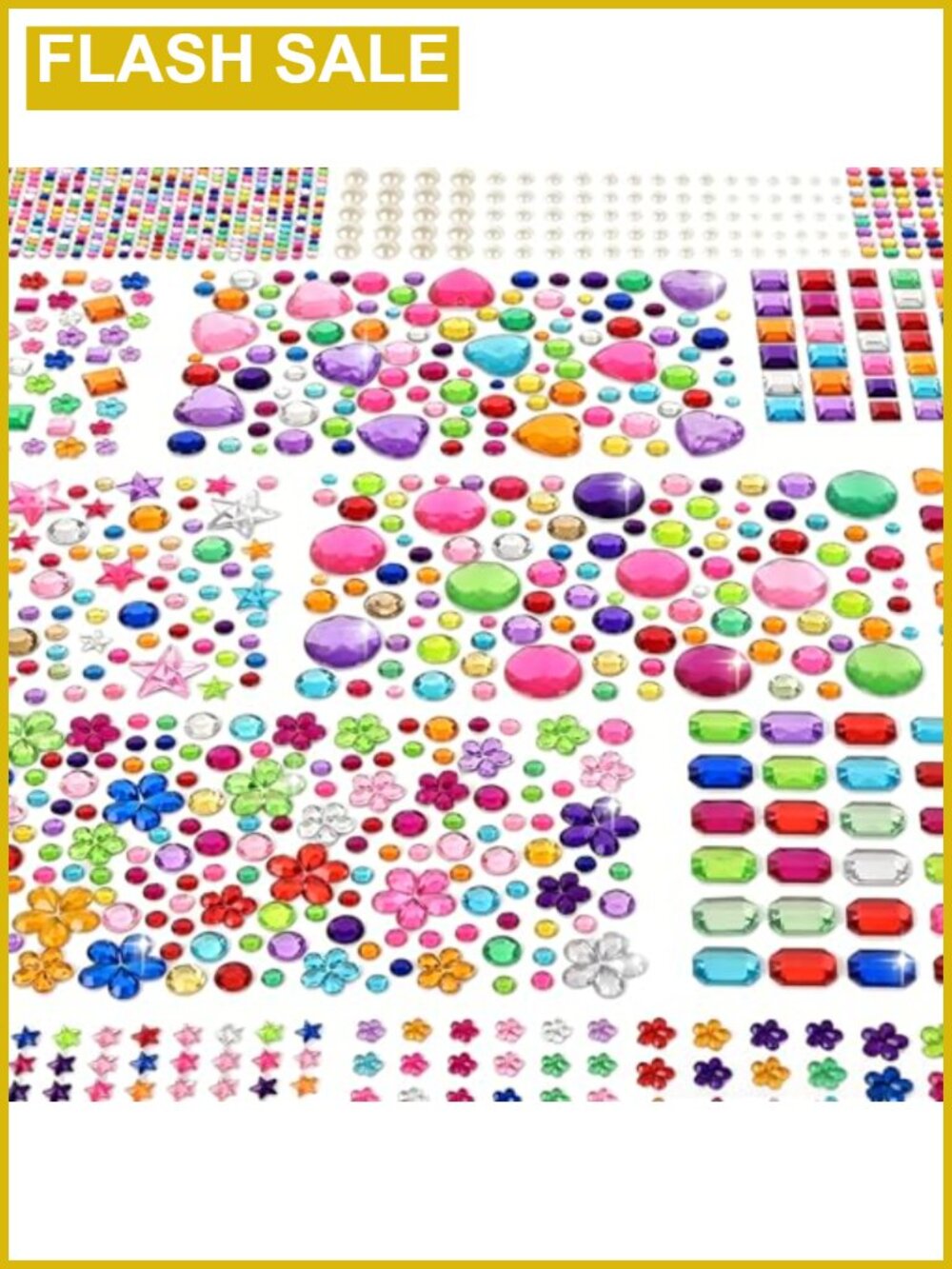 6124 Pcs Self-Adhesive Gem Stickers for Crafts DIY Nail Art
